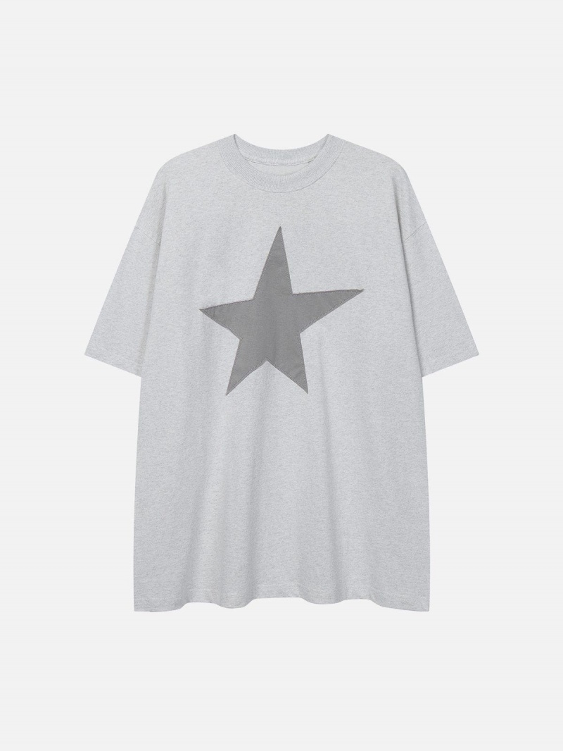 T Shirts Aelfric Eden Star Applique Graphique Tee Abricot | NLO-65072464